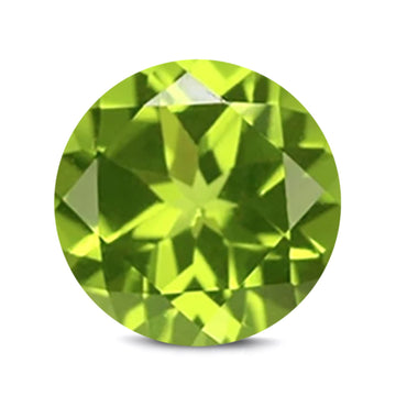 (Pack of 5) Round Simulated Dark Peridot CZ